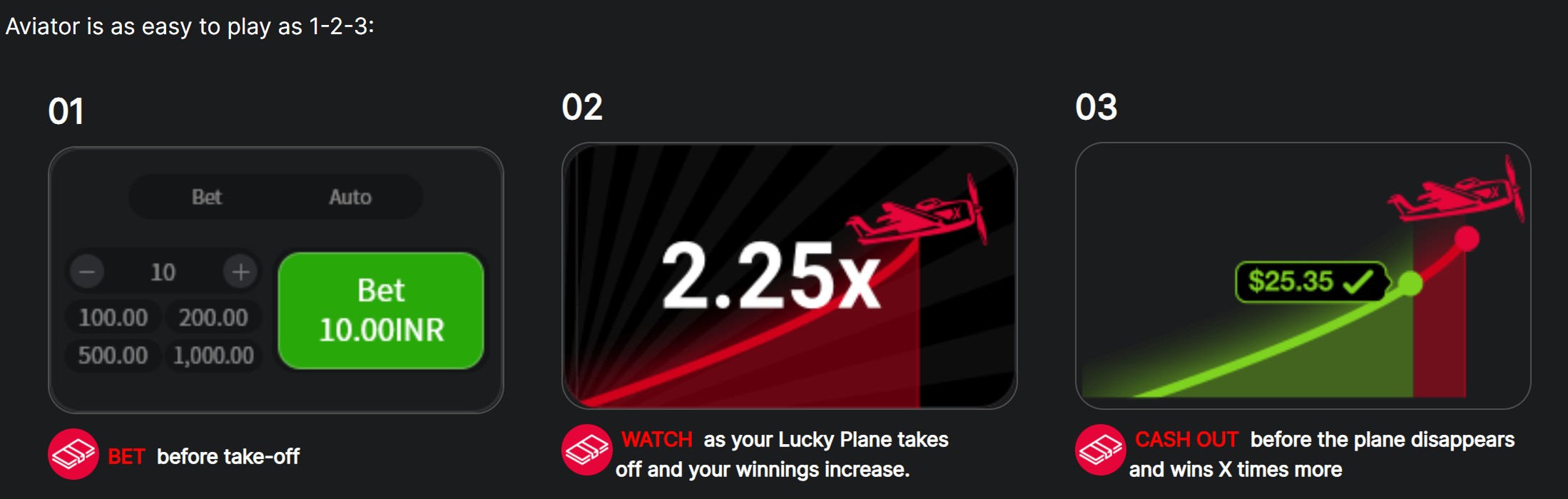 Aviator 3 Step Guide